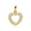 Necklace and 8ct gold heart pendant with white zirconia