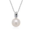 Necklace In 14ct White Gold With Freshwater Pearl