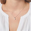 Pendant in 14ct white gold with freshwater pearl