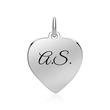 14ct white gold chain heart engravable