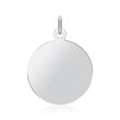 8ct white gold pendant circle engravable