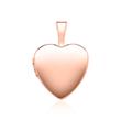 Necklace With Heart Medallion In 14ct Rose Gold Engravable