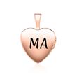 Necklace with heart medallion in 14ct rose gold engravable