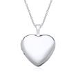 Engravable heart medallion in 585 white gold