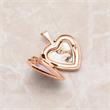 Engraving medallion heart in 14ct rose gold