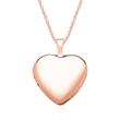 14k roségouden hartmedaillonketting graveerbaar