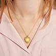 Heart-shaped medallion in 14ct gold engravable