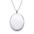 Medallion In 14ct White Gold Oval Engravable