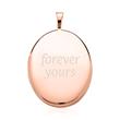 Oval medallion in 585 rose gold engravable