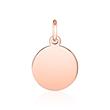 Circle Necklace In 14-Carat Rose Gold, Engravable