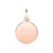 Circle Necklace In 14-Carat Rose Gold, Engravable