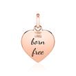 Engravable pendant heart in 14K rose gold