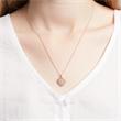 Engravable pendant heart in 14K rose gold