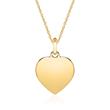 14K Gold Pendant Heart With Engraving Option