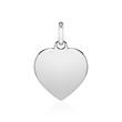 14-carat white gold heart pendant, engravable