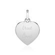 14-carat white gold heart chain, engravable