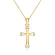 Necklace cross in 9-carat gold