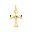 375 gold pendant cross with zirconia