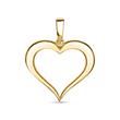 14K gold necklace with heart pendant for ladies