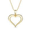 14K gold necklace with heart pendant for ladies