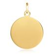 14K gold chain with circle pendant, engravable