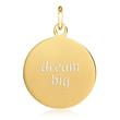 14K gold pendant circle, engravable