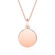 Ladies Necklace With Circle Pendant In Rose Gold