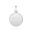 Ladies necklace with circle pendant in white gold