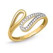 Ring 8ct gold loops with zirconia