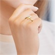 8 karaat gouden ring met lusjes van Zirkonia