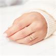 9K gold ring for ladies with white zirconia