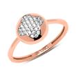 Ladies ring in 8ct rose gold with zirconia