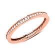 Memoire ring 8ct rose gold with zirconia