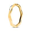 Wavy ring in 8-carat gold