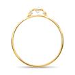 9K gold ring for ladies with zirconia stones