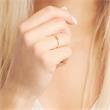 9K gold ring for ladies with zirconia stones