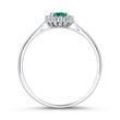 Ring for ladies in 9K white gold with zirconia