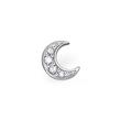 Single moon earring in 925 silver