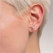 Ladies earrings in sterling silver with zirconia