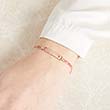 Figaro heart bracelet rose gold plated