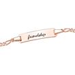 Silberarmband in Rosé mit gravierbarer Platte