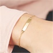 Pulsera con colgante corazón bañada en oro