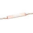 Bracelet with heart charm pink gold