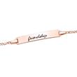 Bracelet with heart charm pink gold