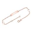 Ladies Bracelet With Heart Elements Pink Gold