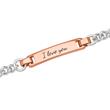 Sterling pink silver bracelet engraving