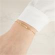 Engravable bracelet 14ct gold border decoration