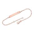 9 quilates pulsera de corazón grabable en oro rosa