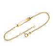 Pulsera grabable para mujer en oro 9 quilates