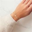 Ident bracelet in 9Kk gold with hearts